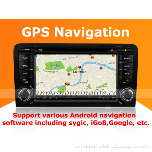 Android Car DVD Player GPS Navigation Wifi 3G for Audi A3 2003-2011 Bluetooth Touch Screen